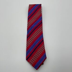 Red and blue 100% silk steve Harvey collection necktie